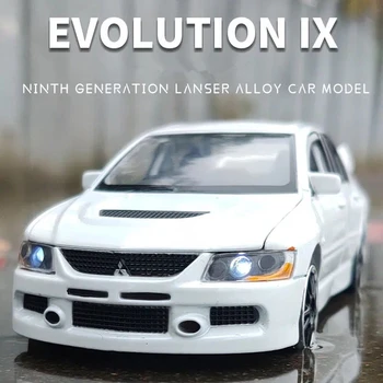 1:32 Mitsubishis Lancer Evolution IX 9 qotishma poyga avtomobili modeli Diecast simulyatsiyasi metall Sport to'plami o'g'il bolalar o'yinchoq sovg'asi