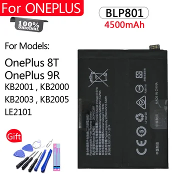 100% Oneplus 801t Oneplus 8r 9mah yuqori sifatli almashtirish batareya uchun Original batareya BLP4500