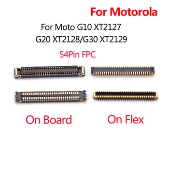 10pcs Motorola Moto G10 XT2127/G20 XT2128 / G30 XT2129 54Pin uchun anakart kabelidagi yangi LCD displey ekrani FPC ulagichi