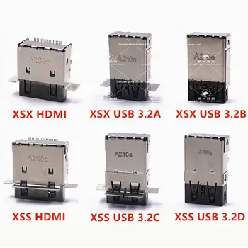 20pcs / Xbox Series S X Hdmi Socket ulagichi xsx USB uchun lot 3.2 A 3.2 B Socket XSS 3.2 C 3.2 D USB zaryadlash Port
