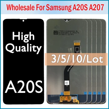 3/5 / 10pcs Samsung a20s a207 a207f LCD displey uchun yuqori sifatli Samsung a20s lcd almashtirish qismi uchun displey Digitizer Assambleyasi