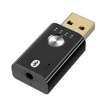 4 yilda 1 simsiz USB Bluetooth 5.0 avtomobil TV dinamik Adapter Stereo uchun Adapter 3.5 Mm Jack aux BT Audio qabul qiluvchi uzatuvchi