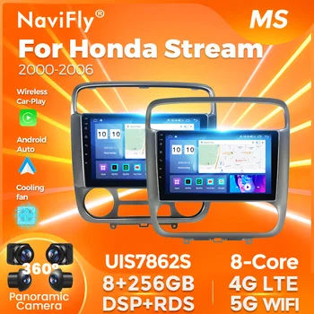 4G LTE Android 12 Honda oqim uchun avtomobil Radio Stereo 1 2000-2006 MT Multimedia Video Player GPS BT Carplay Avto 2din Bosh birligi