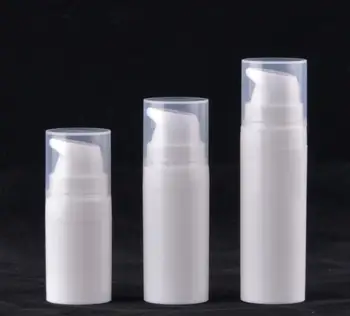 5ml 10ml 15ml oq bo'sh plastik shampun kosmetik namunali idishlar Emulsion loson havosiz nasosli idishlar shaffof qopqoqli SN565