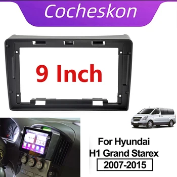 9 inch 2din avtomobil DVD ramka Audio Fitting adapter Dash trim Kits Hyundai H1 Grand Starex 2007-2015 kabel futbolchi uchun Facia Panel