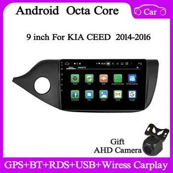 9 Kia CEED uchun inch Android avtomobil radio multimedia player 2014 15 16 GPS navi avtomobil audio stereo DSP carplay Avto headunit video