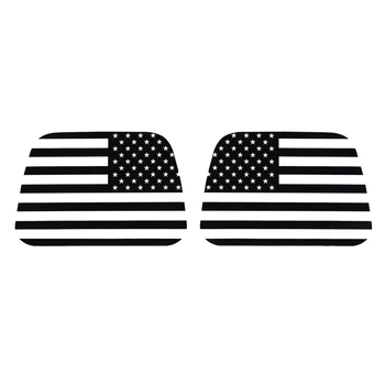 Amerika bayrog'i oynasi 1997-2006 yillarda jip Valler TJ uchun orqa oyna stikerlari PVX stikerlari, 1 juft