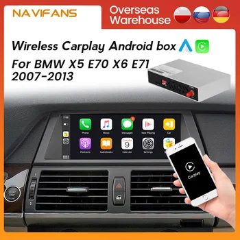 Android Sytem simsiz CarPlay avtomobil radio Multimedia GPS Android Avto uchun X5 E70 X6 E71 2007 2008 2009 2010 2011 2012 2013