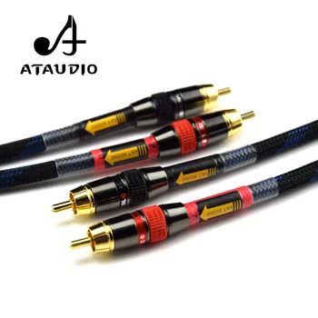 ATAUDIO Hifi RCA 2rca kabeli eshitish uchun yuqori sifatli 4N OFC HiFi erkakdan Erkakgacha Audio kabeli