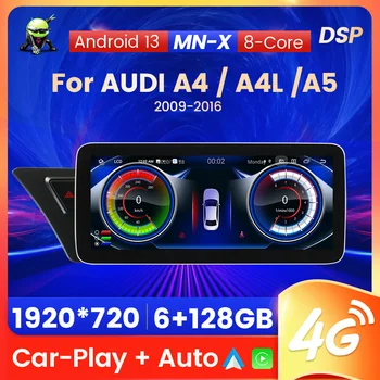 Audi A4 B8 A5 lhd RHD 2009-2017 avtomobil radiosi uchun simsiz Carplay Android Auto Multimedia Player navigatsiyasi asl tizimni BT saqlang