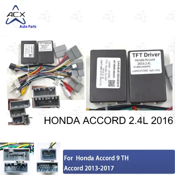 Avtomobil 16pin Android Radio simi jabduqlar Adapter Canbus Box dekoder BMR-HA02 uchun 2014-2017 HONDA ACCORD 9TH