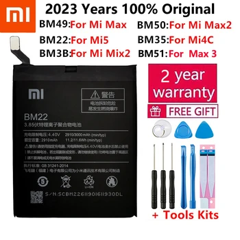 BM49 BM50 BM51 BM3B BM22 BM35 Xiaomi Mi uchun batareya 5 M5 4C Max Mix 2 2s Max Max 2 3 Mix2 almashtirish Bateria telefon batareyalari