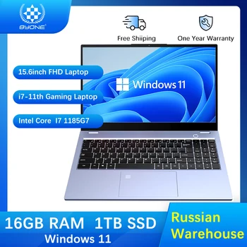 BYONE o'yin Laptop oyna 11 ayol Study Notebook kompyuter 15.6 Inch 11th Gen Intel I7-11875g7 16GB DDR4 1TB