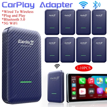 Carplay uchun 1-10 dona 5G simsiz Android qutisi Bluetooth 5.0 CarPlay adapteri uchun simsiz ulanish va iOS 10 uchun qo'llab-quvvatlash