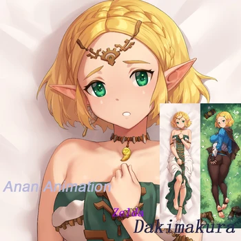 Dakimakura Anime Zelda ikki tomonlama bosma hayot o'lchamidagi tana yostig'i qopqog'i
