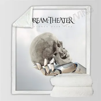 Dream Theater 3D bosilgan Sherpa adyol to'rtburchak adyol uy to'qimachilik junlari taqiladigan adyol U01 divan to'shagi uchun adyol otish