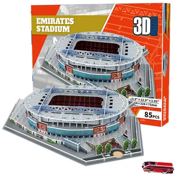 Emirates futbol stadioni 3D Jigsa issiq sotiladigan zavod Arsenal muxlislari jumboq qog'oz sovg'asi katta o'lchamli SZ