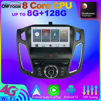 Ford Focus uchun Qualcomm Snapdragon avtomobil DVD Multimedia Player 3 Mk 3 2015-2019 Android 12 PX6 4G LTE Stereo 2 din Avto Bosh birligi
