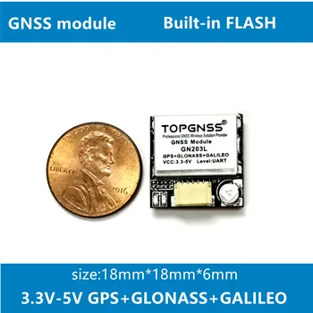GN-203L TTL UART UAV moduli kichik GPS GNSS BDS GLONASS GALILEO QZSS antenna qabul qiluvchisi Nmea0183 3.3 V-5V uchuvchisiz o'rnatilgan flesh