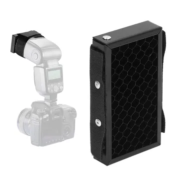  Grid Camera Flash aksessuari kameraning yuqori chirog'i uchun 50 daraja portativ diffuzor