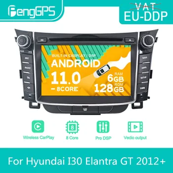 Hyundai I30 Elantra GT uchun 2012 + Android avtomobil radio Stereo DVD Multimedia Player 2 Din Autoradio GPS Navi PX6 birligi sensorli ekran