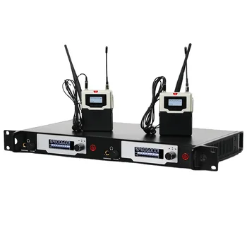 J2 2-kanalli Transmitter 2 bodypack bilan quloq Monitor tizimida shaxsiy simsiz