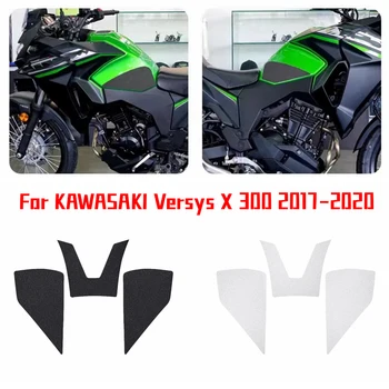 Kavasaki Versys X 300 2017-2020 mototsikl gaz Tank Slip Sticker tomoni tizza yonilg'i Tank Anti slip Grip prokladkalar uchun