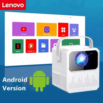 Lenovo yangi aqlli Android uy proyektori ustki portativ Led kichik Lcd Video proyektorli uy cho'ntagi 4K stendli Mini proyektorli