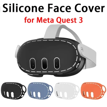 Meta Quest 3 uchun Silikon qopqoq yuz qopqog'i VR Dubulg'a eshitish vositasi Quest 3 aksessuarlari uchun tirnalishga qarshi himoya sumkasi