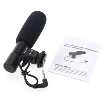 MIC - 01 Professional kondensator mikrofon 3.5 mm Stereo yozib olish intervyular DSLR kamera Video yozib tomchi yuk tashish uchun Mic