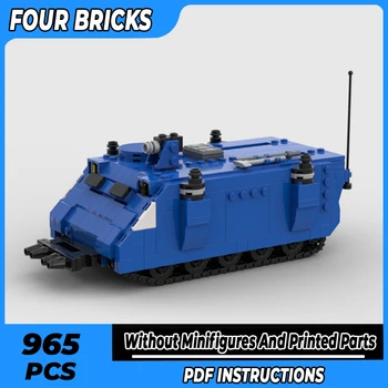 Moc qurilish g'ishtlari modeli harbiy Tank modeli Rhino Transport texnologiyasi modulli bloklar bolalar uchun sovg'a o'yinchoqlari DIY to'plamlarini yig'ish