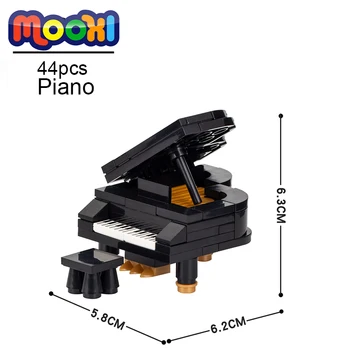 MOC0009 City Series pianino modeli musiqa asboblari mebel qurilish bloklari bolalar uchun o'quv o'yinchoqlari do'st ijodiy sovg'alar