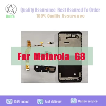 Motorola G8 USB quvvat zaryadlash taxtasi ulagichi uchun Plug Port Dock Mainboard Moblie Phone Flex kabeli ramka Braziliya versiyasi bilan