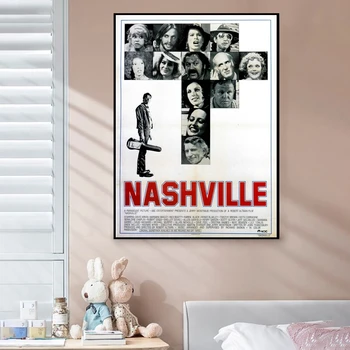 Nashville Kino Cover E'lon Art Chop Etish Tuval Rasmlar Devor Rasmlar Yashash Xonasi Uy Dekor (Hech Ramka)