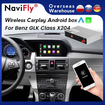 Navifly dekoder qutisi simsiz CarPlay Android Auto uchun Mercedes Benz GLK Class X204 2008-2015 qo'llab-quvvatlash oynasi havola xaritasi