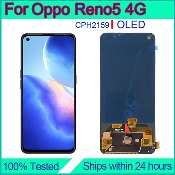 Oppo Reno uchun 5 ko'rsatish Reno5 4G LCD ekran almashtirish OLED sensorli Pantalla Tela Ecran Panel Digitizer montaj CPH2159