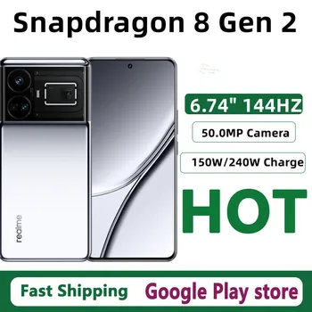 Original Realme GT 5 mobil telefon Snapdragon 8 Gen 2 Android 13.0 Dual Sim 6.74 