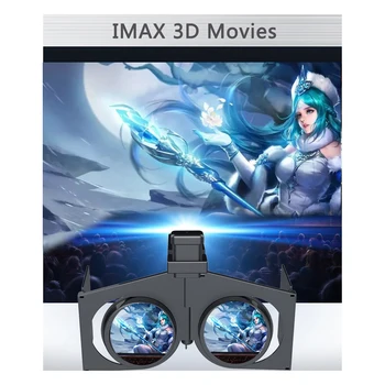 Portativ 3D ko'zoynaklar filmlar o'yinlari plastik 3D Virtual haqiqat VR ko'zoynaklar to'plamlari mobil telefon uchun katlanadigan Virtual haqiqat VR ko'zoynaklar