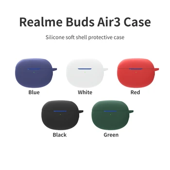 Realme Buds Air3 Case qattiq rangli silikon yumshoq case olinishiga case Realme Buds Air3 uchun hodisalar bilan yumshoq ishni qamrab
