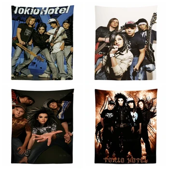 Retro 90 musiqiy guruhi Tokio Hotel Rok guruhi ijod afishasi gobelen devorga osilgan