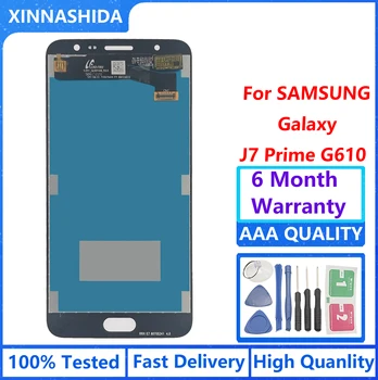 Samsung Galaxy J7 Prime 2016 G610 G610F G610M Pantalla LCD Digitizer Assambleyasi uchun sensorli ekranli LCD displey