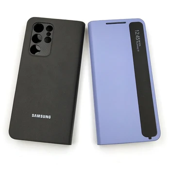 Samsung Galaxy S21 Ultra S21 Plus S21 Galaxy s21+ PLUS oynasi uchun charm telefon qopqog'ini aniq ko'rish qutisi bilan aqlli ko'rinish
