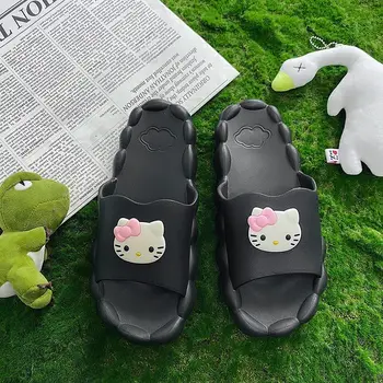 Sanrio hello kitty yozgi yopiq ochiq shippak qizlar va o'g'il bolalar uchun platformali sandal va shippak