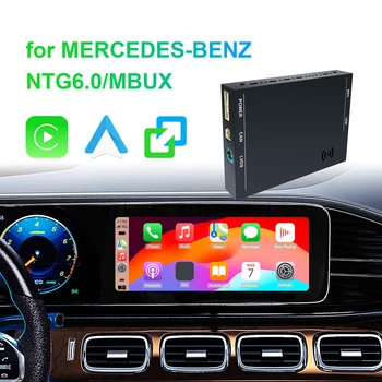 Simsiz CarPlay Android Auto Decorder Box simsiz Adapter Mirrorlink moduli 12v Mercedes NTG6.0 MBUX tizimi uchun ulang va O'ynang