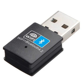 Simsiz tarmoq kartasi 2 yilda 1 USB simsiz va Bluetooth-mos keladigan tarmoq kartasi 150m simsiz Adapter 802.11 B/N/g ish stoli kompyuter uchun