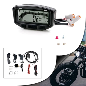 Universal RPM mototsikl LED LCD metr spidometr raqamli odometr ATV UTV asbobi Honda Yamaha Kavasaki Suzuki uchun