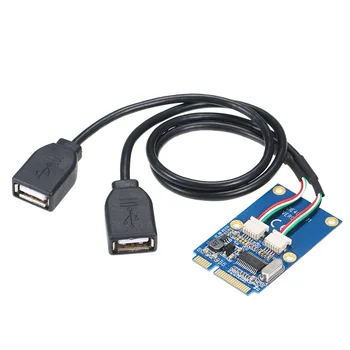 USB Adapter karta uchun mini PCI-E, Laptop, Motherboard, Dual Port USB 2.0 interfeysi kengaytirish kartasi uchun MPCIE