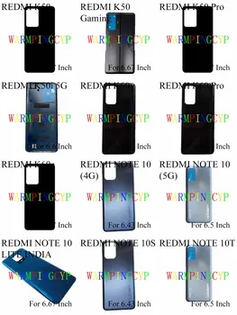 Xiaomi REDMI K50 Gaming Pro K50i 5G K60 K60e eslatma uchun batareya qopqog'i eshik orqa qopqog'i 10 4G LITE Hindiston 10S 10T 23013RK75C 22127rk4