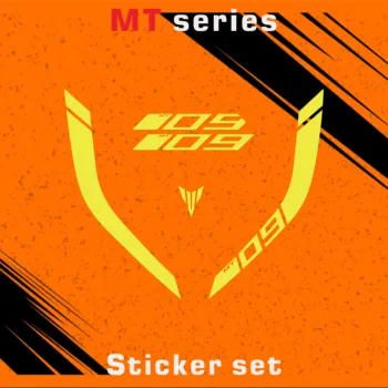 Yangi 3m mototsikl Sticker Racing MT-09 yoqilg'i Tank teglar Logo aksessuarlari Mt09 Mt uchun suv 09 mt-09