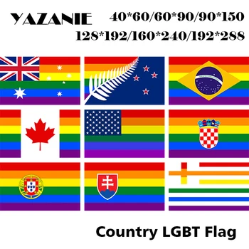 YAZANIE Avstraliya Xorvatiya LGBT mag'rurlik bayrog'i yangi Zelandiya Braziliya Kamalak bayrog'i Kanada Amerika Qo'shma Shtatlari Portugaliya Gey bayrog'i